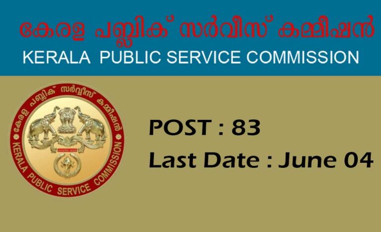 kerala psc may notification out